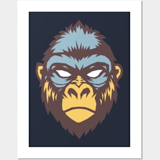 Gorilla mask adds playful charm Posters and Art